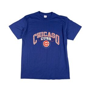 Vtg 80s Champion Chicago Cubs T Shirt Mens XL Blue Single Stitch MLB Made in USA